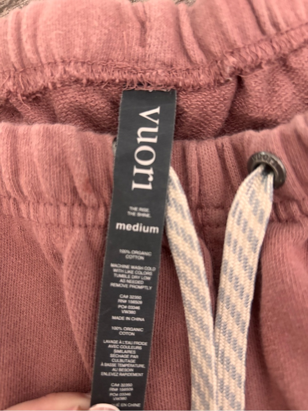Vuori Rose Mauve Terry Lounge Shorts - Picture 3 of 4
